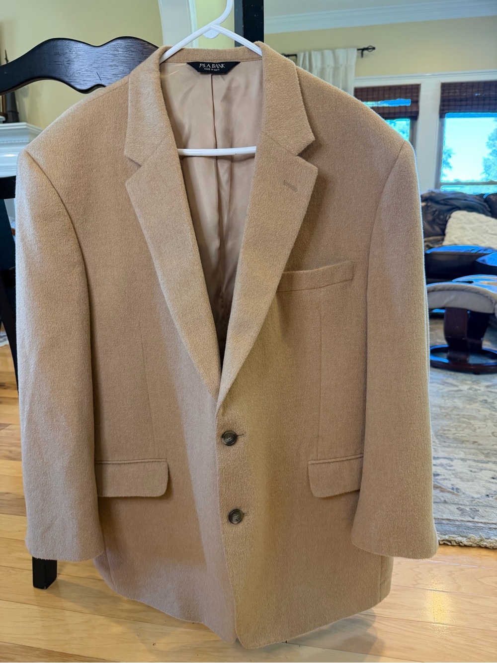 Jos A Bank 100% Camel Hair Blazer Mens 48R Tan Sport Coat Quiet Luxury Old Money